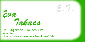 eva takacs business card